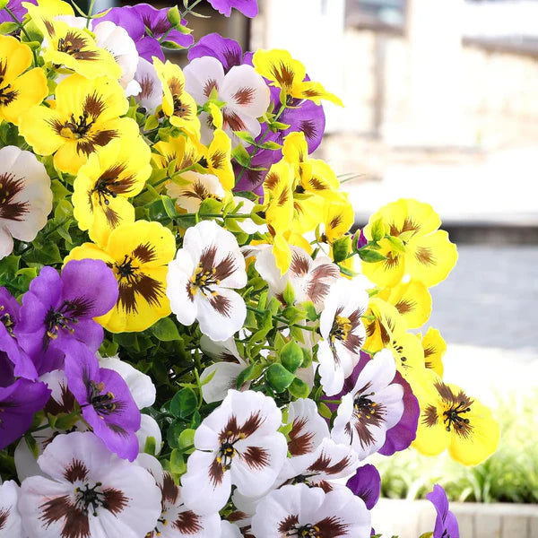 18 Bundles Artificial Pansy Flowers