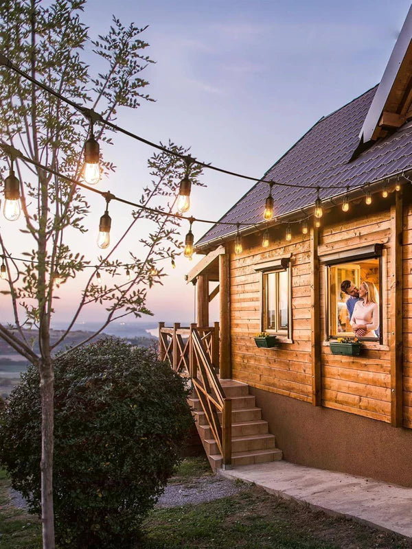 8 FT Outdoor String Lights Commercial Grade Weatherproof Strand