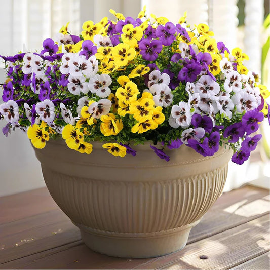 18 Bundles Artificial Pansy Flowers