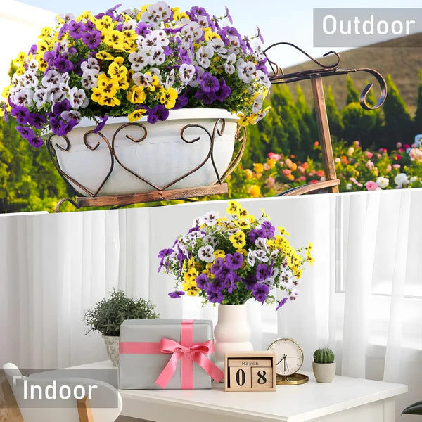 18 Bundles Artificial Pansy Flowers