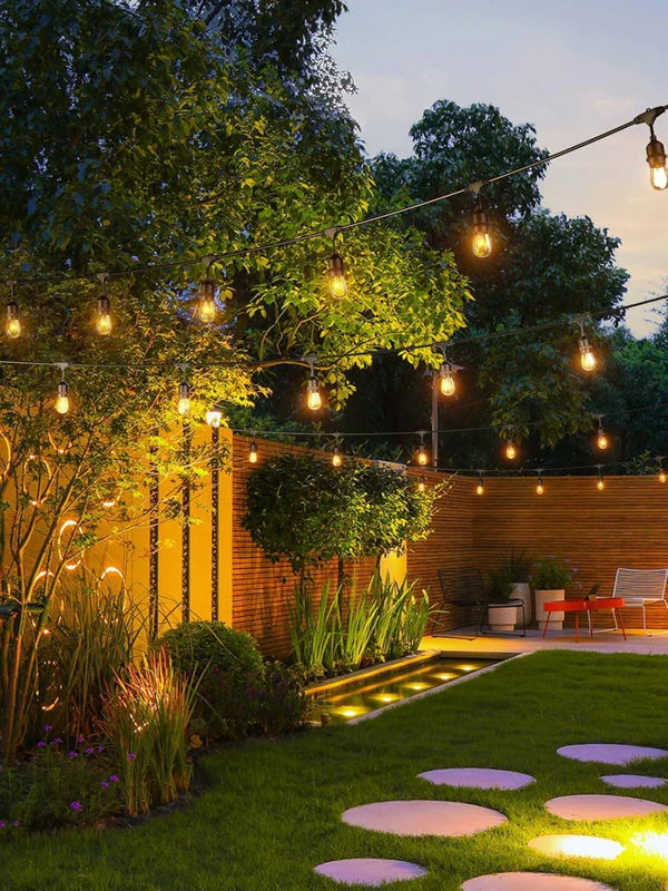 8 FT Outdoor String Lights Commercial Grade Weatherproof Strand