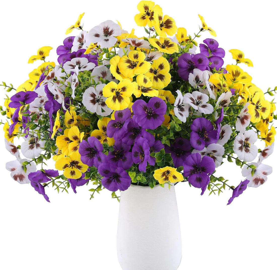 18 Bundles Artificial Pansy Flowers