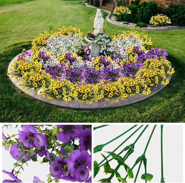 18 Bundles Artificial Pansy Flowers