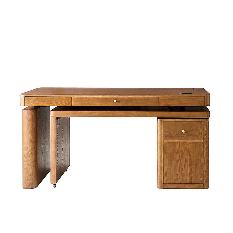 360-Degree Rotating Desk Electric Adjustable Standing Desk with Flip-Top Lid