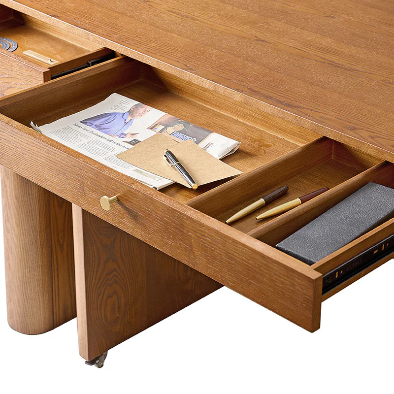 360-Degree Rotating Desk Electric Adjustable Standing Desk with Flip-Top Lid