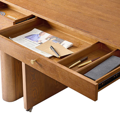 360-Degree Rotating Desk Electric Adjustable Standing Desk with Flip-Top Lid