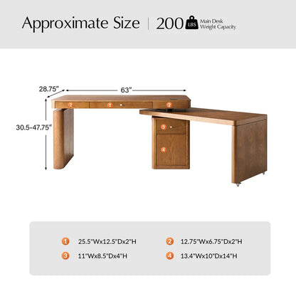 360-Degree Rotating Desk Electric Adjustable Standing Desk with Flip-Top Lid