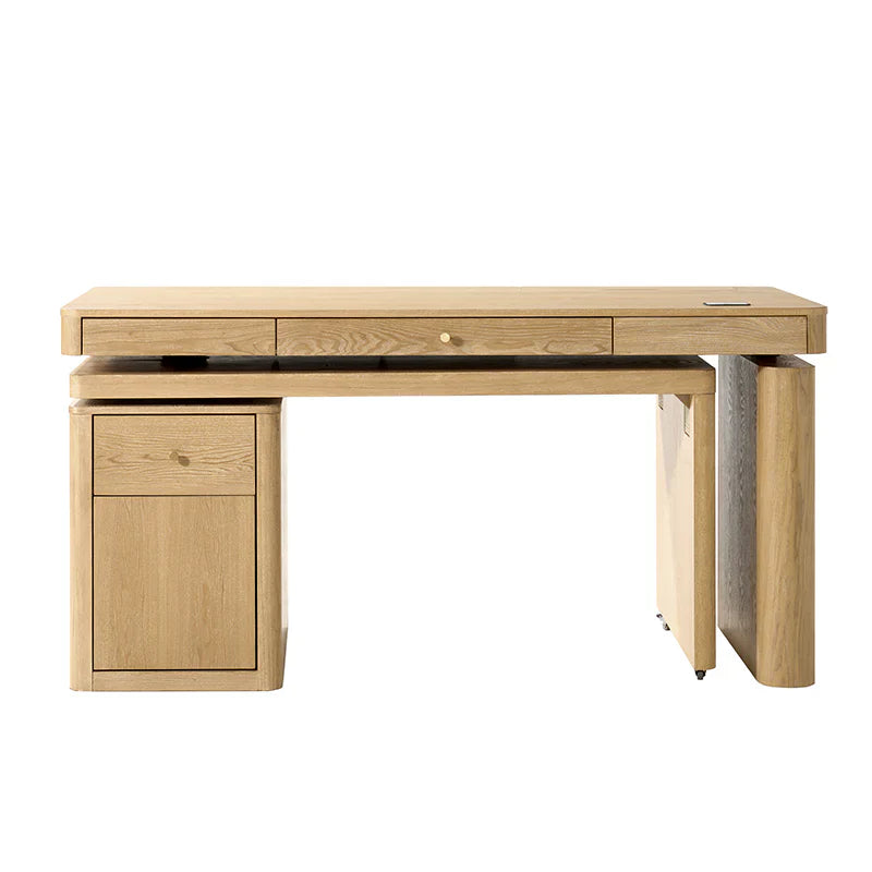 360-Degree Rotating Desk Electric Adjustable Standing Desk with Flip-Top Lid